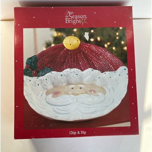 Santa’s Face CHIP & DIP Bowl - Picture 2 of 3